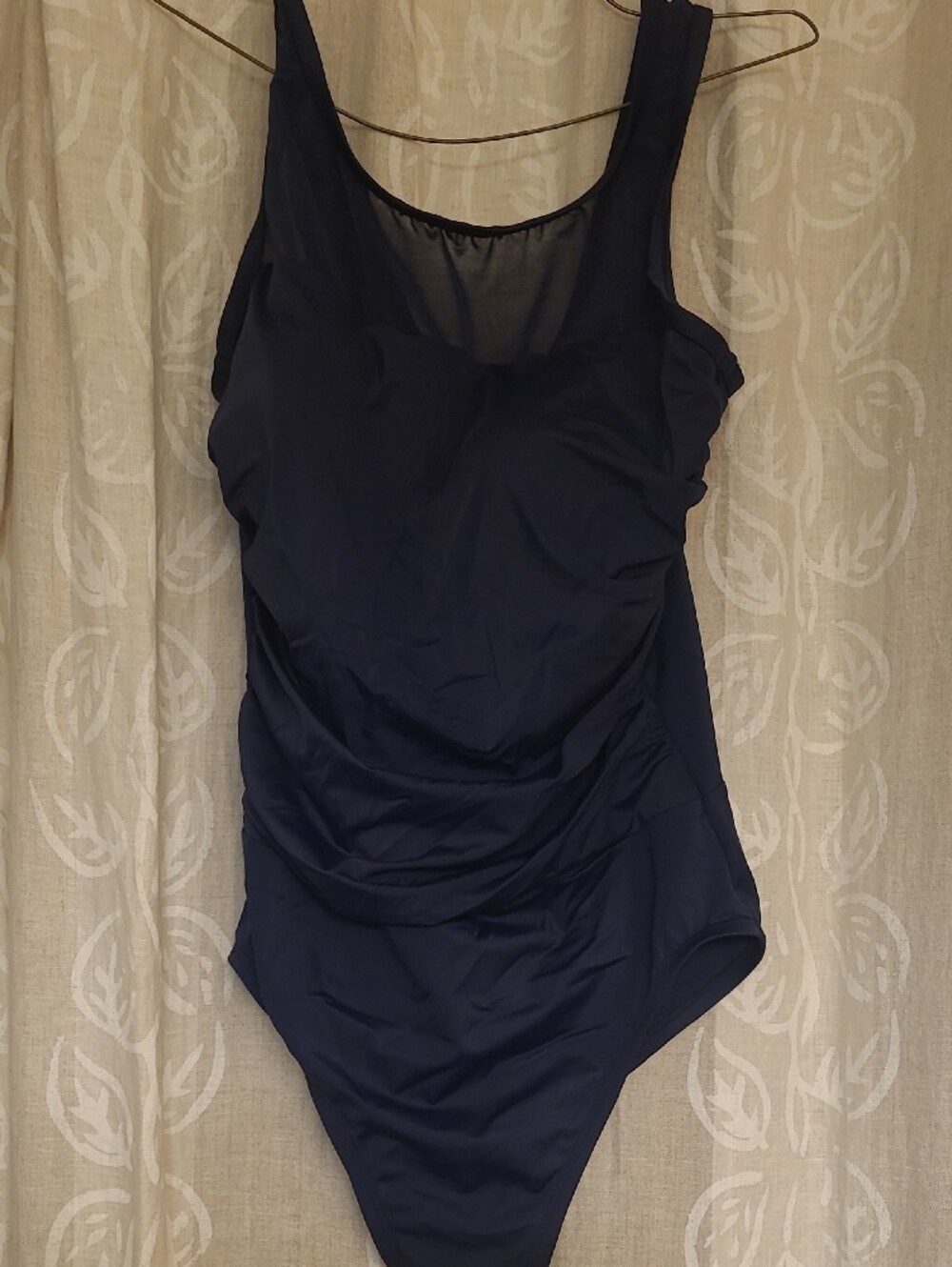 Deep Blue One-Piece with Side Ruching - Picture 6 of 7